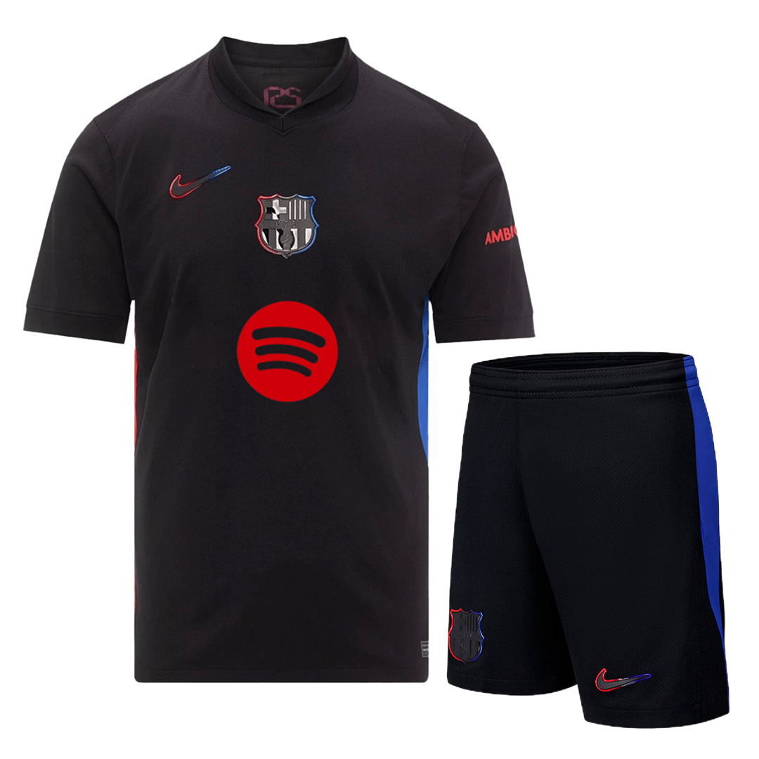 [Super Replica] Barcelona Away Spotify Logo Without Text Kit(Jersey+Shorts) 2024/25