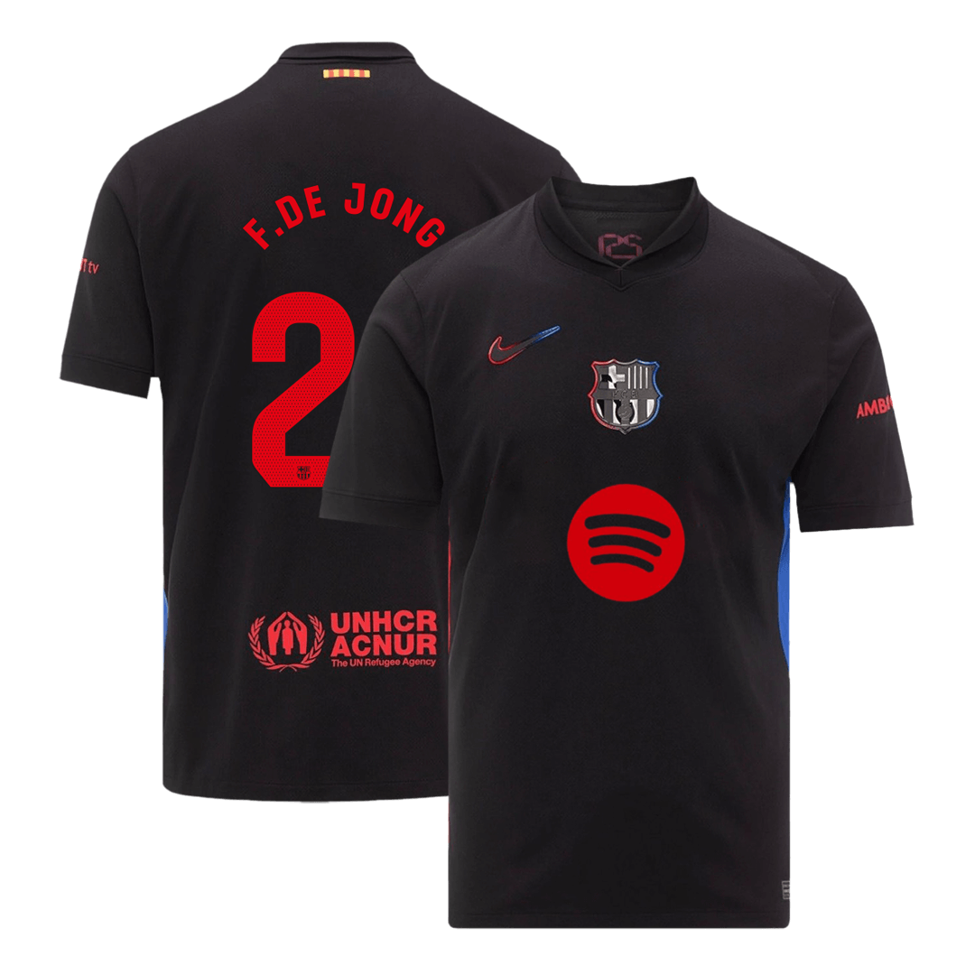 F.DE JONG #21 Barcelona Away Spotify Logo Without Text Jersey 2024/25 - [Super Replica]
