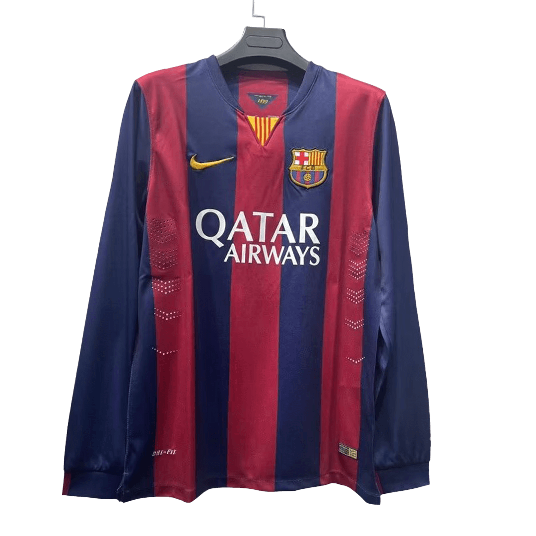 Retro Barcelona Home Long Sleeve Jersey 2014/15
