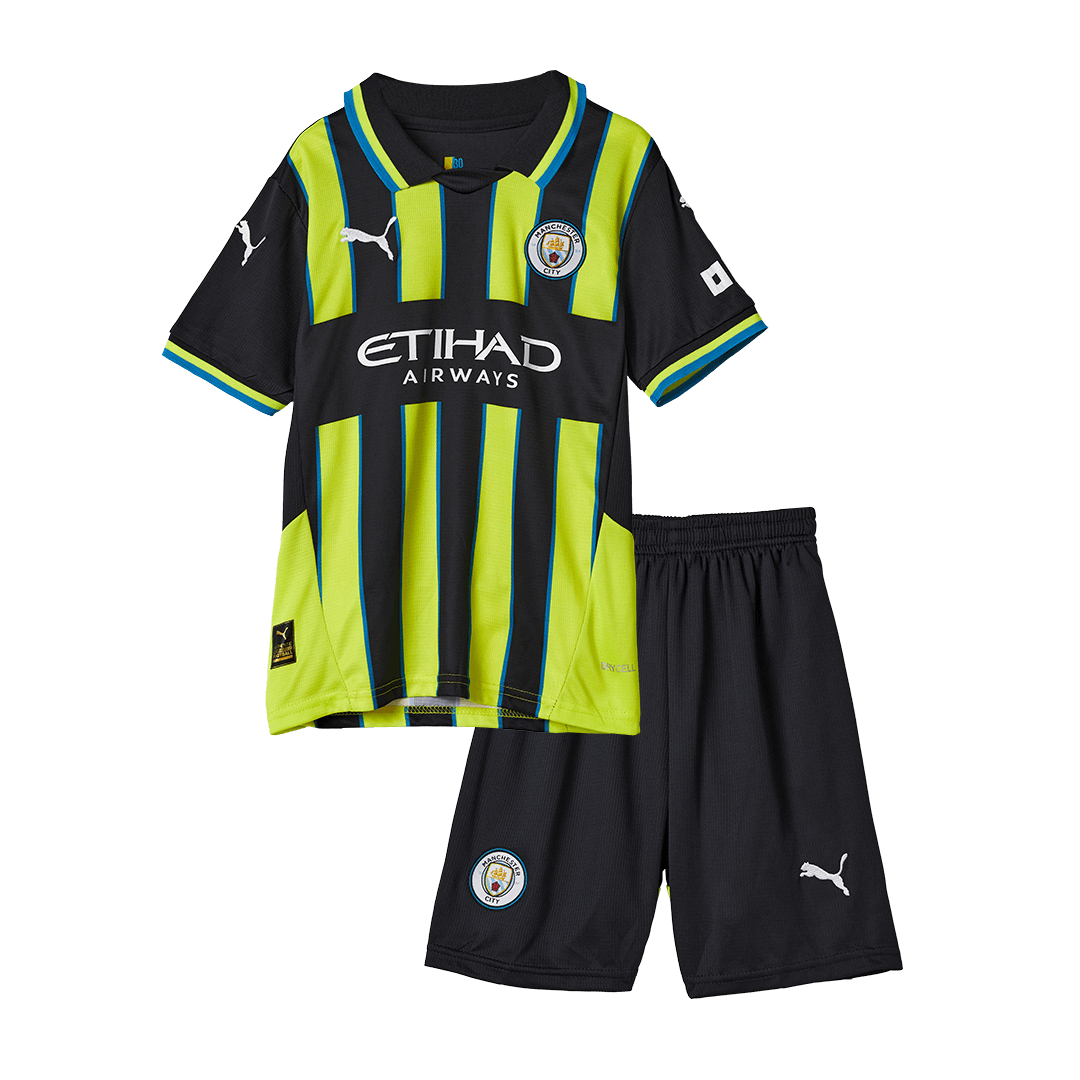 Kids Manchester City Away Full Kit(Jersey+Shorts+Socks) 2024/25