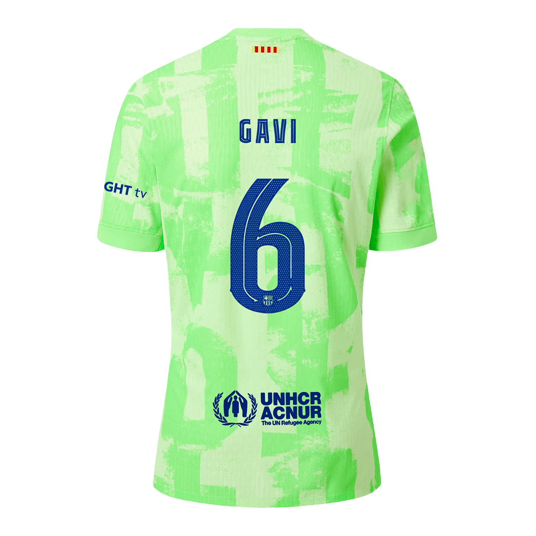GAVI #6 Barcelona Third Spotify Logo Without Text Match Jersey 2024/25 - UCL Font