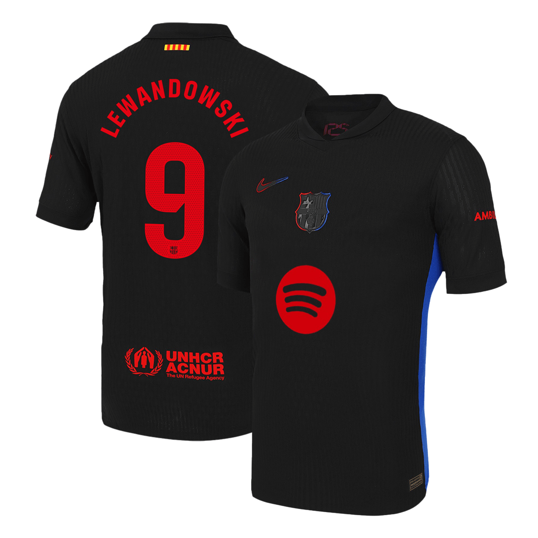 LEWANDOWSKI #9 Barcelona Away Spotify Logo Without Text Match Jersey 2024/25