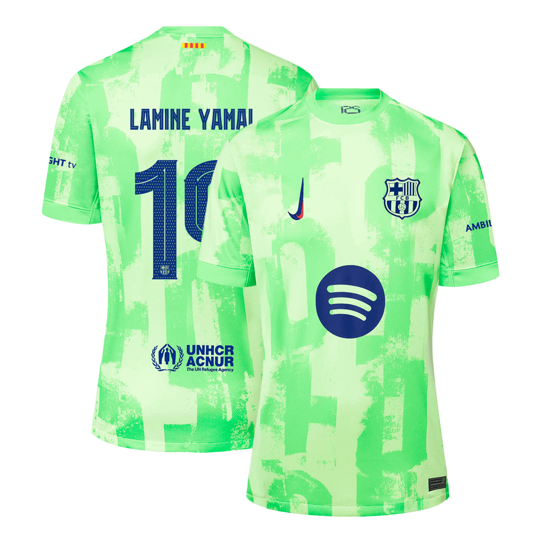 LAMINE YAMAL #19 Barcelona Spotify Logo Without Text Third Jersey 2024/25 - UCL Font