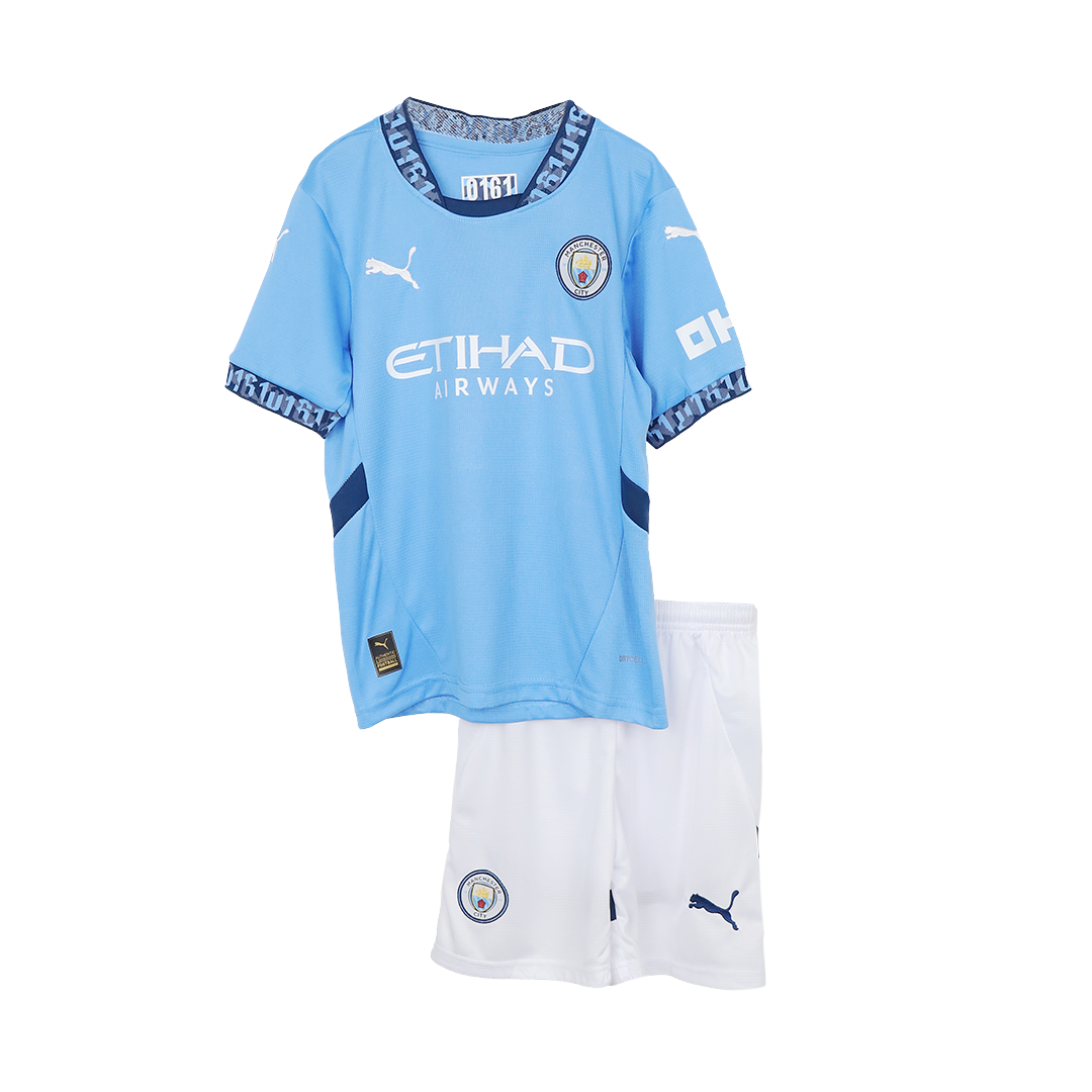 Kids Manchester City Home Jersey Kit 2024/25