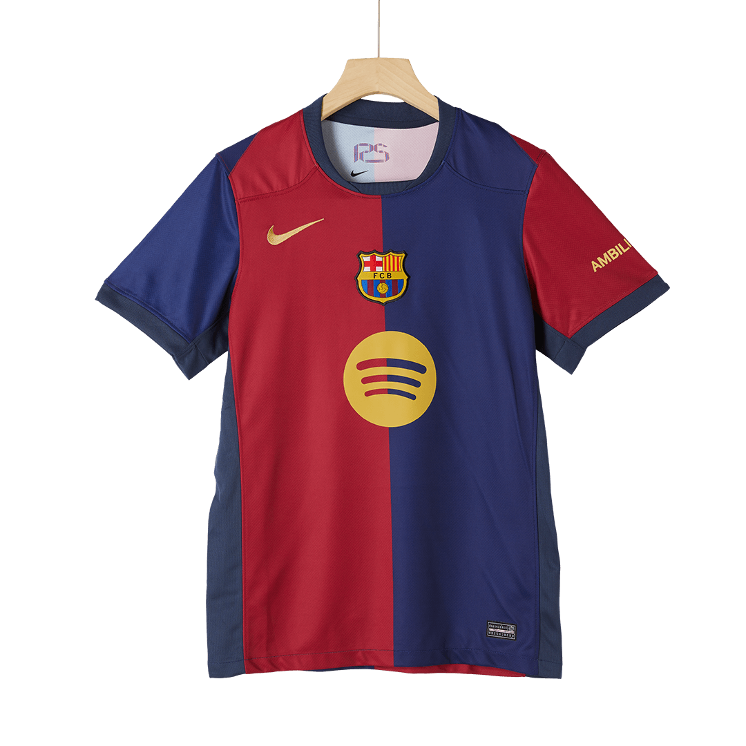 [Super Replica] Barcelona Home Spotify Logo Without Text Jersey 2024/25