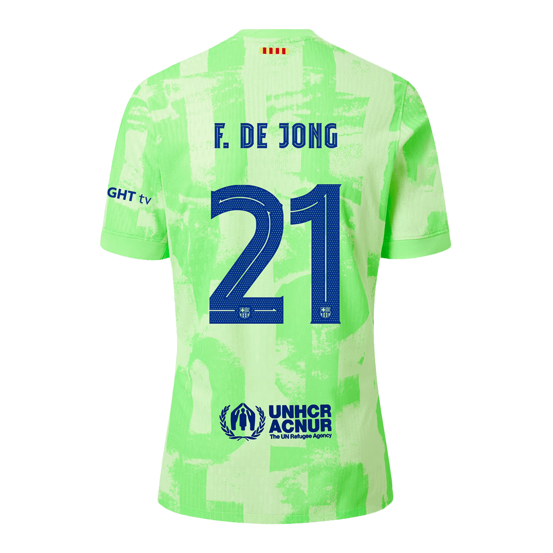 F.DE JONG #21 Barcelona Third Match Jersey 2024/25 - UCL Font