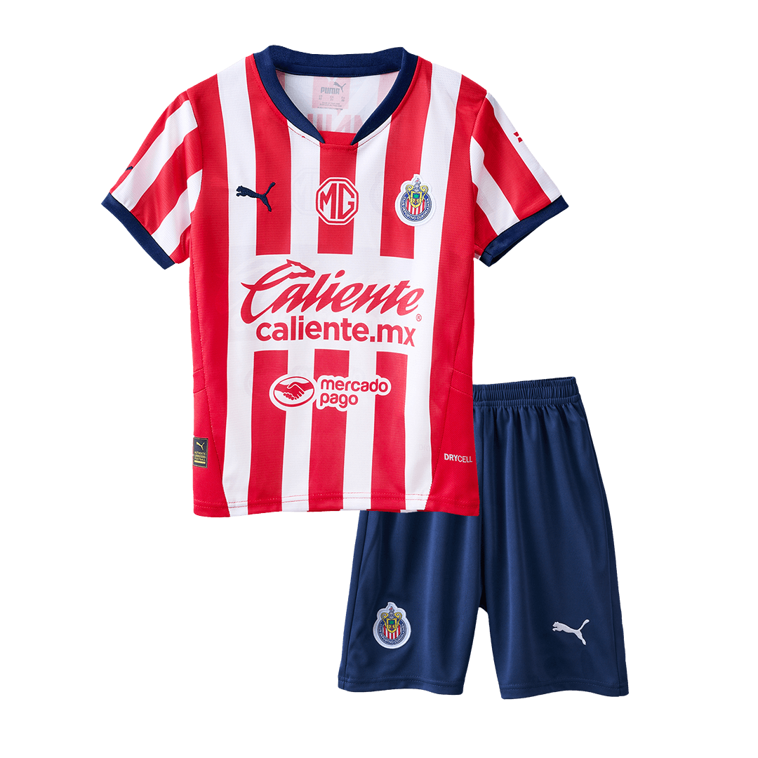 Kids Chivas Home Kit(Jersey+Shorts) 2024/25