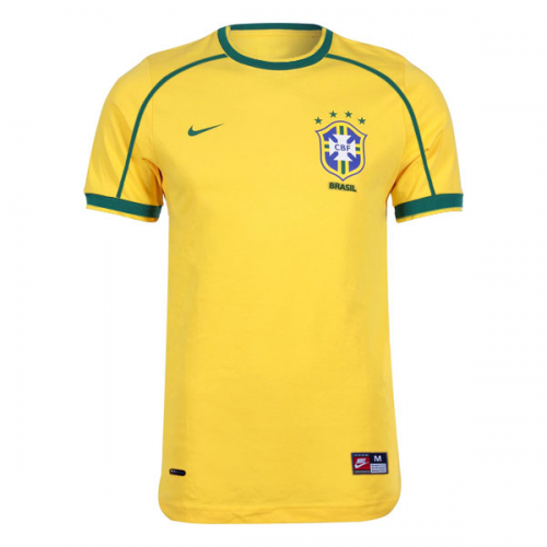 Ronaldo #9 Retro Brazil Home Jersey World Cup 1998