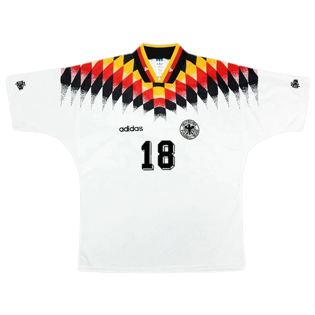KLINSMANN #18 Retro Germany Jersey Home 1994