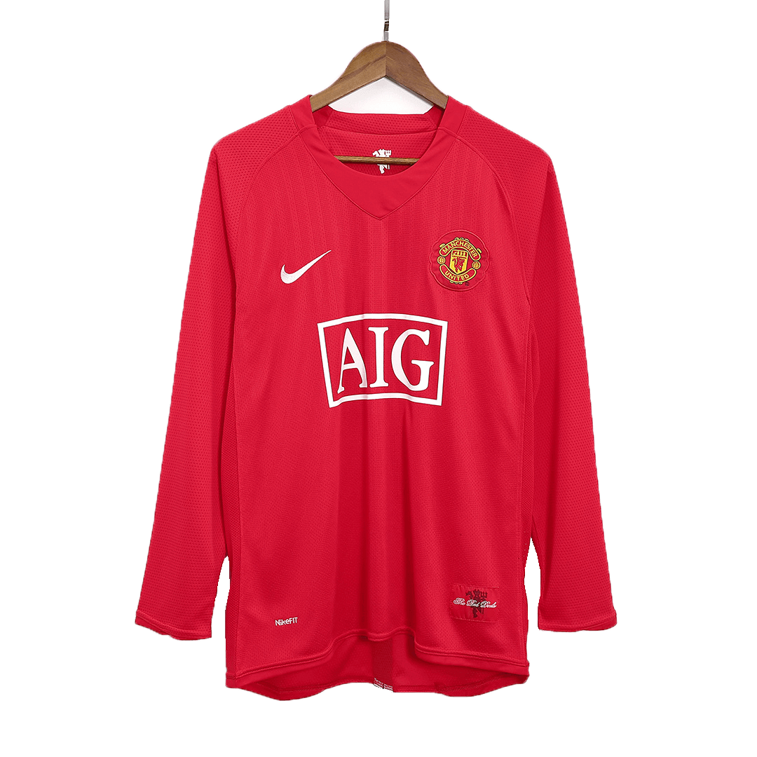 Manchester United RONALDO #7 Retro Jersey Long Sleeve 2007/08