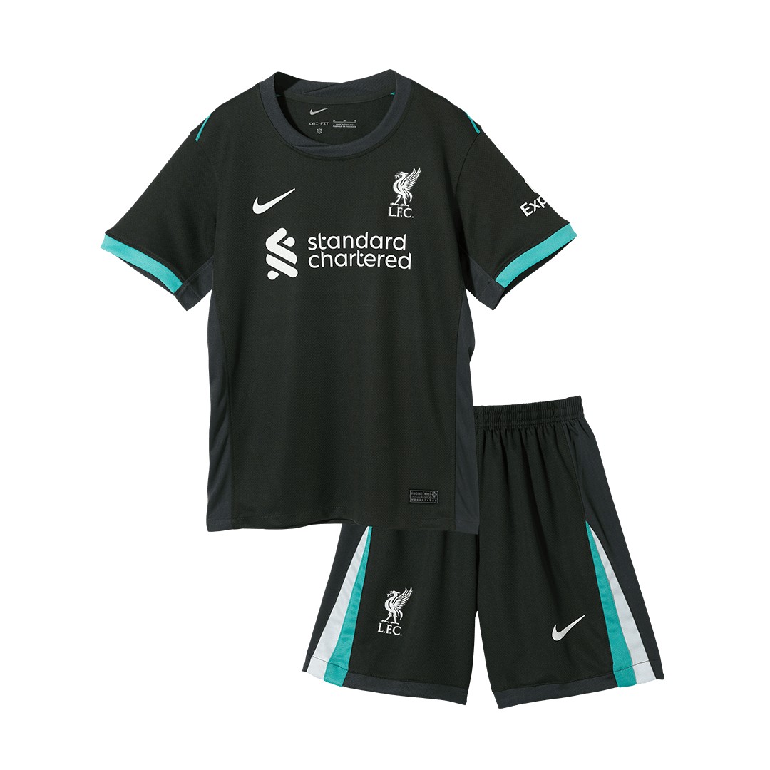 Kids Liverpool Away Full Jersey Kit 2024/25
