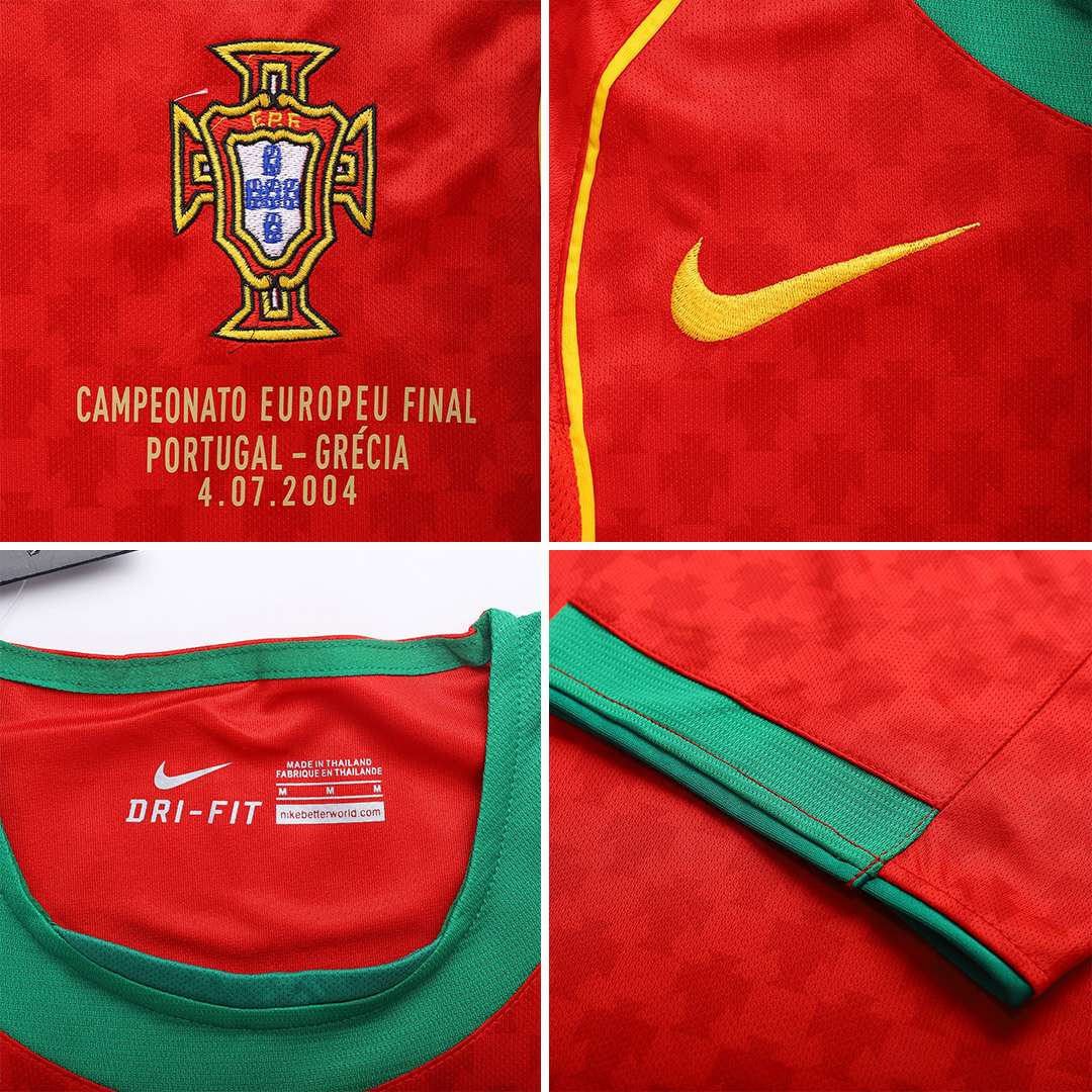 Portugal Rui Costa #10 Retro Jersey Home Euro Cup Final 2004