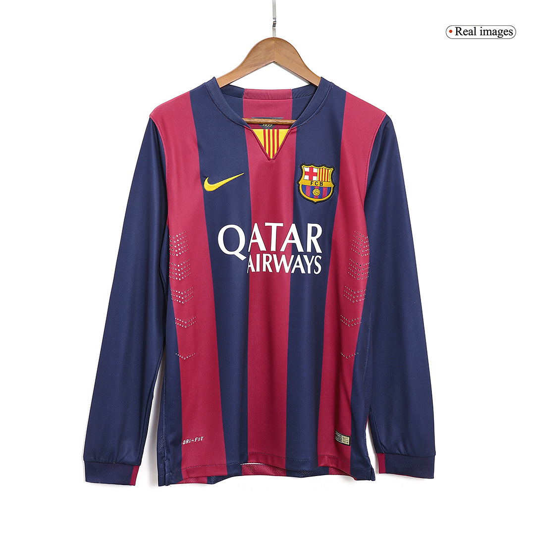 Retro Barcelona Home Long Sleeve Jersey 2014/15