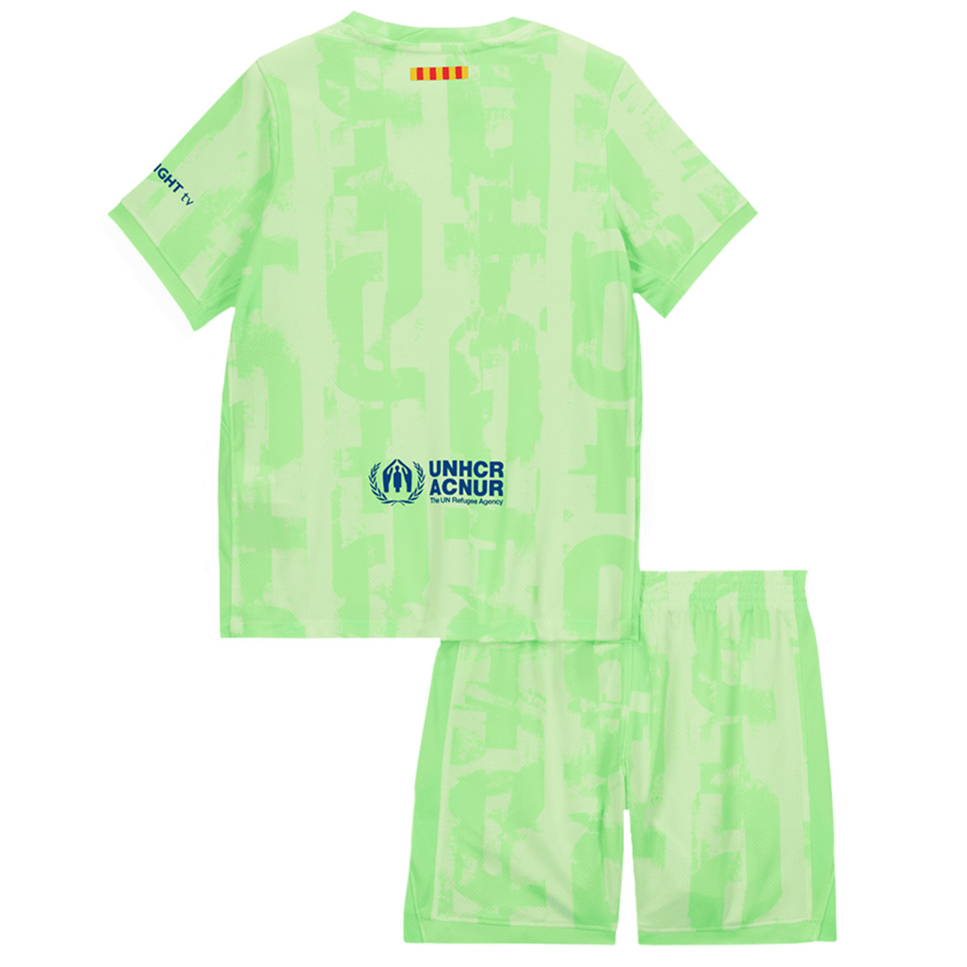 Kids Barcelona Third Spotify Logo Without Text Kit(Jersey+Shorts) 2024/25